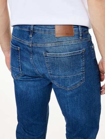 Normal Bel Pamuklu Cepli Slim Fit Jean Pantolon - Brad Jean
