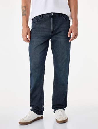Normal Bel Pamuklu Straight Fit Jean Pantolon - Mark Jean