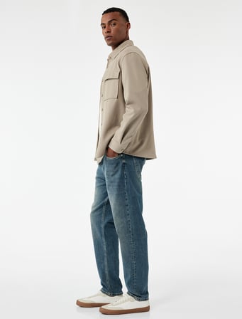 Pamuklu Normal Bel Tapered Fit Jean Pantolon