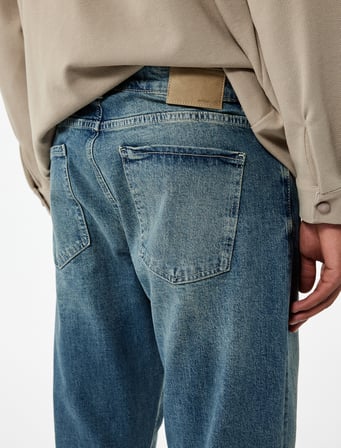 Pamuklu Normal Bel Tapered Fit Jean Pantolon