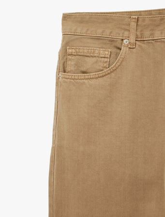 Pamuklu Normal Bel Cepli Vintage Straight Fit Jean Pantolon