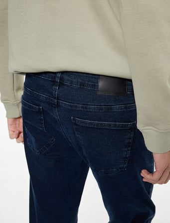Normal Bel Pamuklu Slim Fit Jean Pantolon - Brad Jean