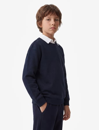 Uzun Kollu Okul Gömleği Yaka Oversize Okul Sweatshirt 