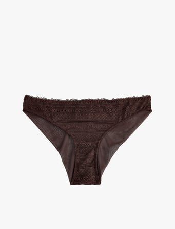 Normal Bel Rahat Kalıp Dantelli Brief Külot