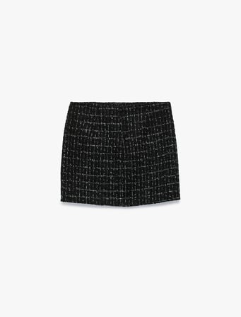 Normal Bel Slim Fit A Kesim Parıltılı Tüvit Mini Etek
