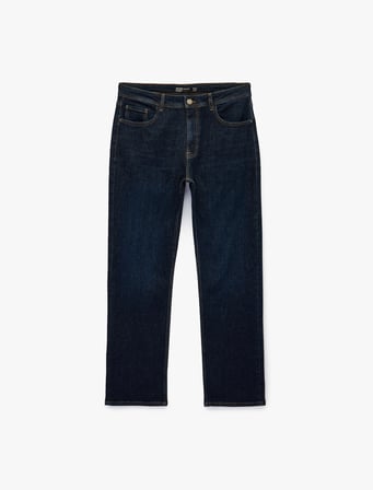 Normal Bel Pamuklu Straight Fit Jean Pantolon - Mark Jean