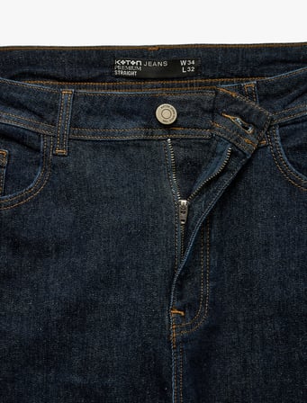 Normal Bel Pamuklu Straight Fit Jean Pantolon - Mark Jean