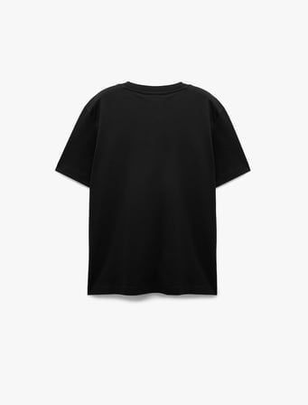 Pamuklu Kısa Kollu Regular Fit Bisiklet Yaka Basic Tişört
