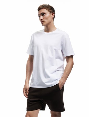 Regular Fit Kısa Kollu Bisiklet Yaka Pamuklu Basic Tişört