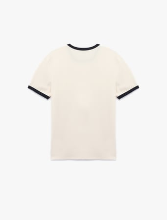 Kısa Kollu Biyeli Pamuklu Tok Kumaş Bisiklet Yaka Slim Fit Tişört