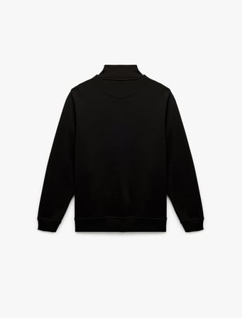 Üç İplik Şardonlu Regular Fit Uzun Kollu Fermuarlı Yaka Cepli Sweatshirt