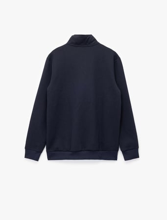 Regular Fit Uzun Kollu Fermuar Detaylı Dik Yaka Sweatshirt