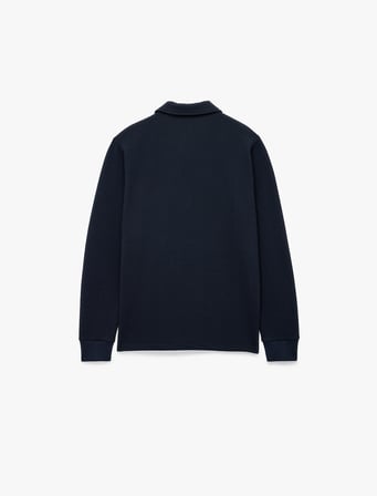 Uzun Kollu Yarım Fermuarlı Polo Yaka Sweatshirt