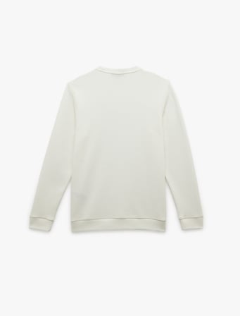 Pamuklu Uzun Kollu Dokulu Basic Bisiklet Yaka Sweatshirt