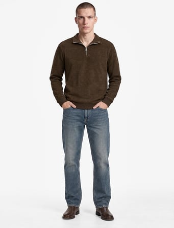 Uzun Kollu Yarım Fermuarlı Sweatshirt