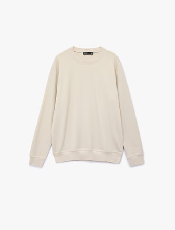 Regular Fit Uzun Kollu Bisiklet Yaka Basic Sweatshirt