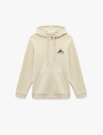 Üç İplik Şardonlu Baskılı Kanguru Cepli Kapşonlu Sweatshirt