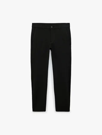 Slim Fit Cepli Düğmeli Viskon Karışımlı Kumaş Pantolon