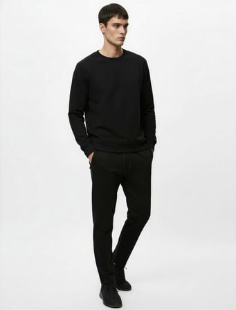 Slim Fit Cepli Düğmeli Viskon Karışımlı Kumaş Pantolon