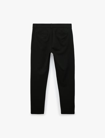 Slim Fit Cepli Düğmeli Viskon Karışımlı Kumaş Pantolon
