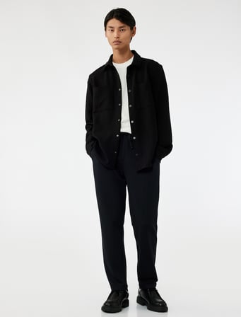 Beli Lastikli Düğmeli Slim Fit Pike Kumaş Cepli Chino Pantolon