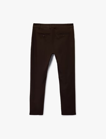 Viskon Cepli Slim Fit Pileli Kumaş Pantolon
