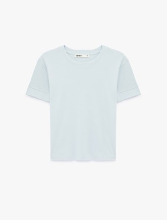 Slim Fit Kısa Kollu Bisiklet Yaka Basic Tişört