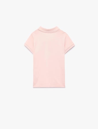 Pamuklu Kısa Kollu Basic Polo Yaka Okul Tişörtü