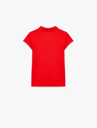 Pamuklu Kısa Kollu Basic Polo Yaka Okul Tişörtü