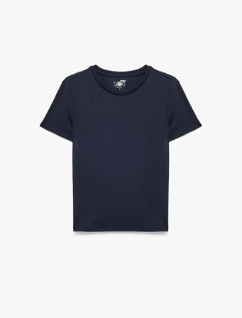 Slim Fit Kısa Kollu Bisiklet Yaka Spor Tişört