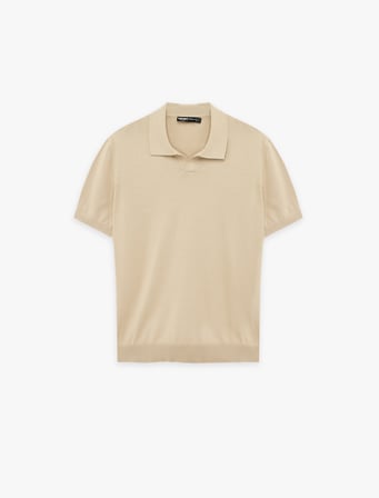 Regular Fit Viskon Kısa Kollu Polo Yaka Triko Tişört