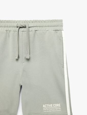 Beli Bağcıklı Cepli Pamuklu Şort