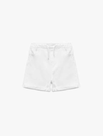 Pamuklu Rahat Kesim Beli Bağcıklı Basic Mini Şort