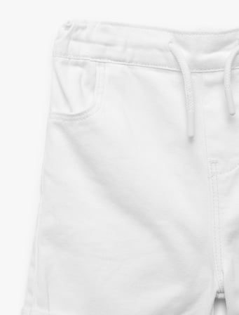 Pamuklu Rahat Kesim Beli Bağcıklı Basic Mini Şort