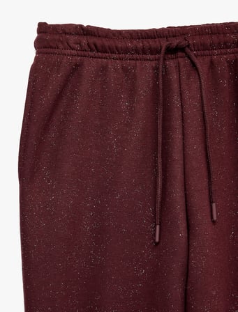 Sim Detaylı Üç İplik Şardonlu Beli Bağcıklı Jogger Eşofman Altı