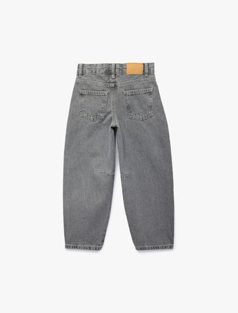 Pamuklu Dikiş Detaylı Cepli Denim Pantolon