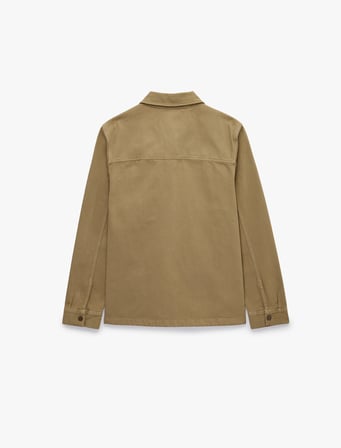 Regular Fit Uzun Kollu Cepli Klasik Yaka Gabardin Fermuarlı Gömlek