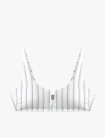 Dokulu Çizgili Bralet Bikini Üstü