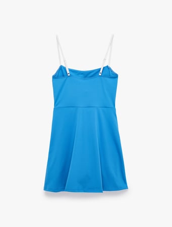 Slim Fit İp Askılı Biyeli Mini Spor Elbise