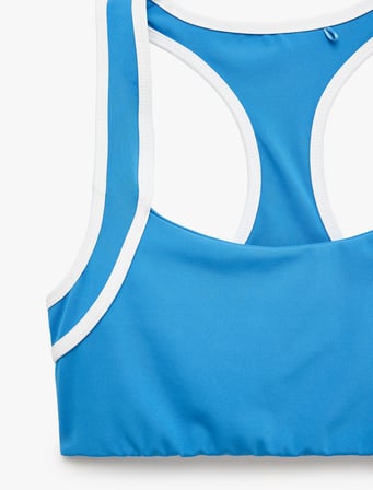 Slim Fit U Yaka Biyeli Sırt Detaylı Kolsuz Sporcu Sütyeni