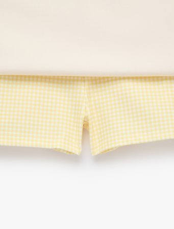 Yüksek Bel Slim Fit Pötikare Şort Etek
