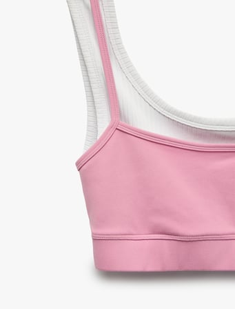 Katmanlı Slim Fit Askılı Kaplı Sporcu Sütyeni