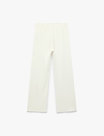 Bürümcük Kumaş Düz Bol Paça Pantolon