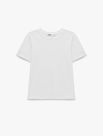 Pamuklu Slim Fit Kısa Kollu Bisiklet Yaka Basic Tişört