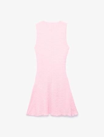 Bürümcük Kumaş Slim Fit Drapeli Asimetrik Kesim Bisiklet Yaka Kolsuz Mini Elbise