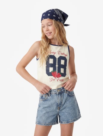 Yıldız Detaylı Cepli Pamuklu Denim Şort