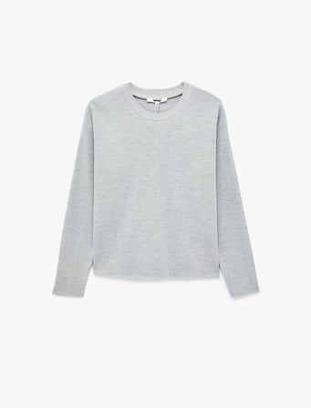Regular Fit Uzun Kollu Bisiklet Yaka Basic Sweatshirt