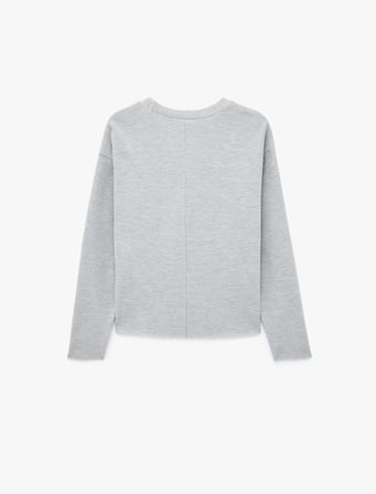 Regular Fit Uzun Kollu Bisiklet Yaka Basic Sweatshirt