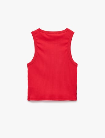 Pamuklu Slim Fit Kaşkorse Bisiklet Yaka Kolsuz Atlet