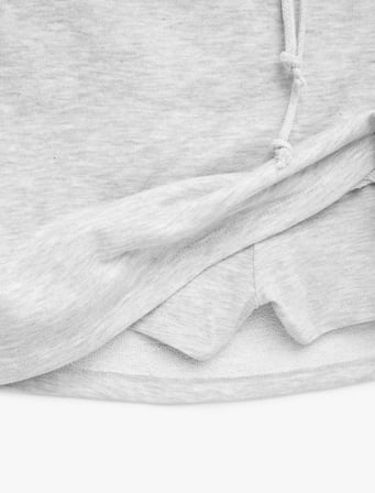 Beli Bağcıklı Slim Fit Nakışlı Mini Spor Şort Etek